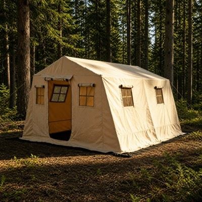 Tente militaire – Tente en toile robuste de style canadien