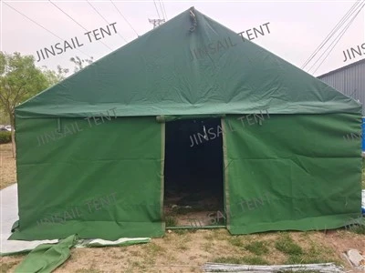 Tente militaire à cadre métallique de 5 m x 20 m